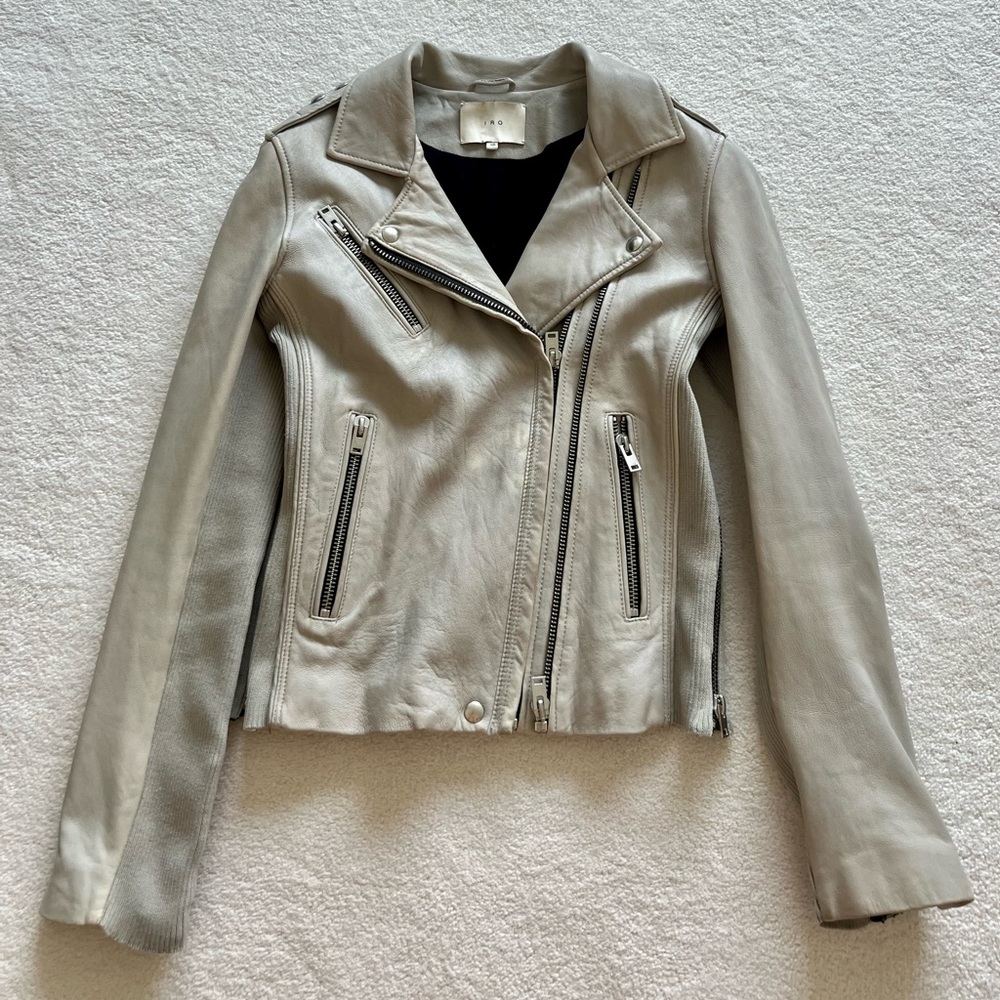 IRO Lamb Leather Biker Jacket